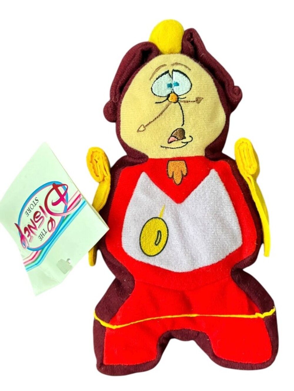 Disney Store Mini Beanbag Cogsworth Plush 7" Beauty & The Beast Collectible New